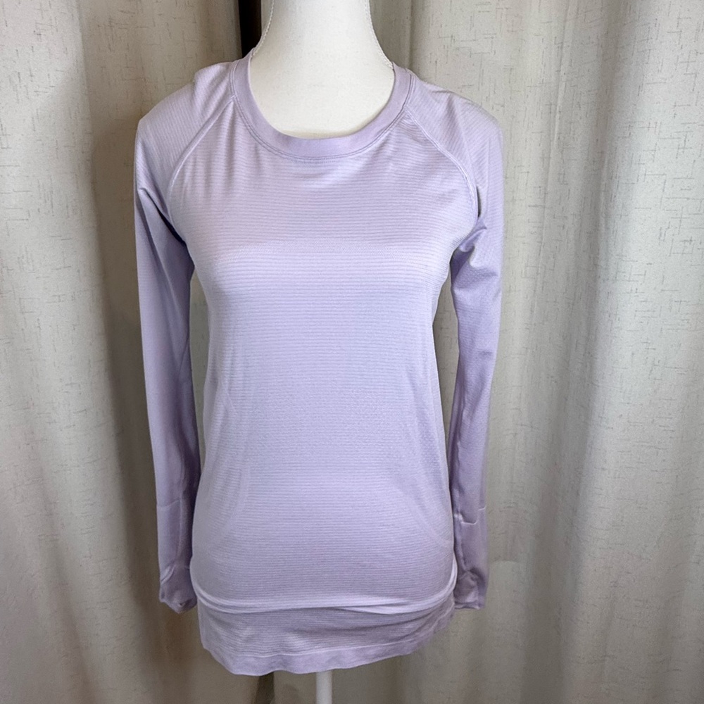 Lululemon Lavender Long Sleeve Swiftly Women's Top Size 6